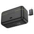 HOCO L17 Wireless Microphones, Receiver Type-C Adapter for iPhone and Android, 360° HD Sound Pickup, Noise Reduction, 75mAh Battery for 6 hours of Recording, Charging Case 600mAh - Black
